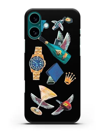 Чехол Роскошь силиконовый для iPhone 16 Plus