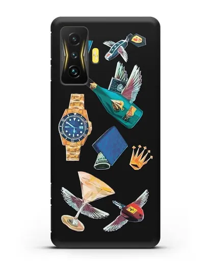 Чехол Роскошь силиконовый для Xiaomi Poco F4 GT