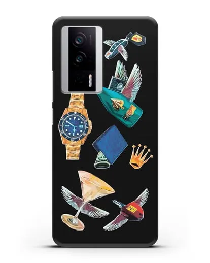 Чехол Роскошь силиконовый для Xiaomi Poco F5 Pro