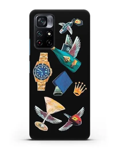 Чехол Роскошь силиконовый для Xiaomi Poco M4 Pro 5G