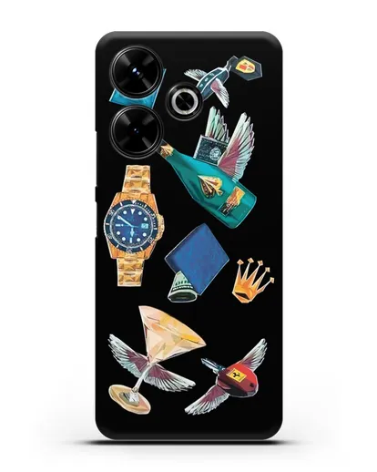 Чехол Роскошь силиконовый для Xiaomi Poco M6