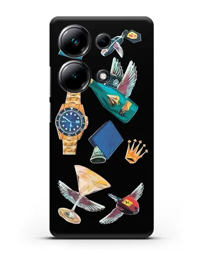 Чехол Роскошь силиконовый для Xiaomi Poco M6 Pro