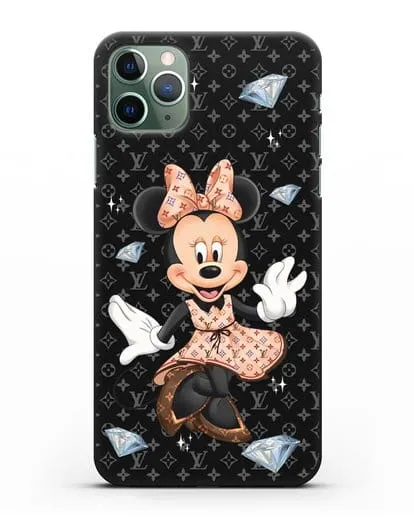 Чехол Минни Маус (Minnie Mouse) в платье Луи Витон (Louis Vuitton) силиконовый для iPhone 11 Pro Max