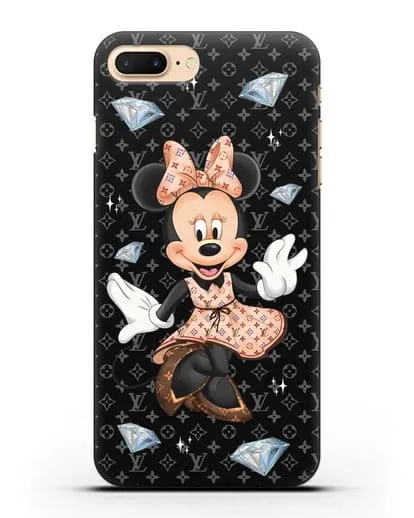 Чехол Минни Маус (Minnie Mouse) в платье Луи Витон (Louis Vuitton) силиконовый для iPhone 8 Plus