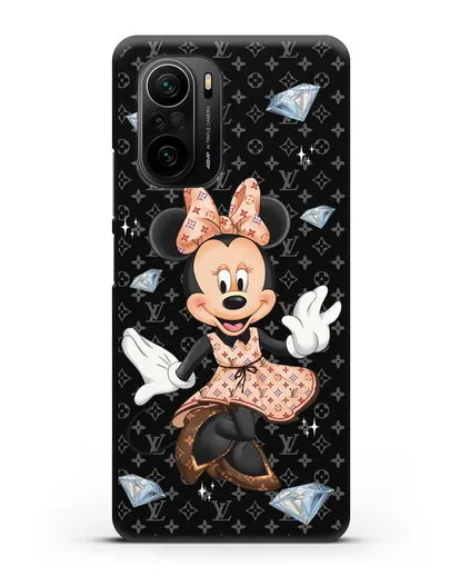 Чехол Минни Маус (Minnie Mouse) в платье Луи Витон (Louis Vuitton) силиконовый для Xiaomi Poco F3 Pro