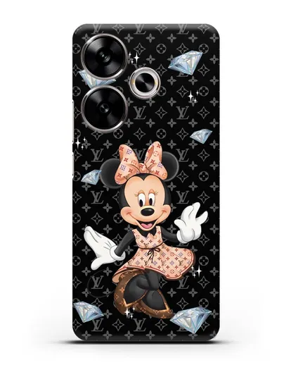 Чехол Минни Маус (Minnie Mouse) в платье Луи Витон (Louis Vuitton) силиконовый для Xiaomi Poco F6