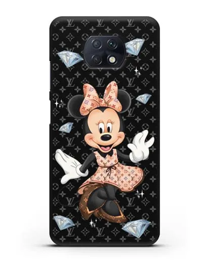 Чехол Минни Маус (Minnie Mouse) в платье Луи Витон (Louis Vuitton) силиконовый для Xiaomi Redmi Note 9T