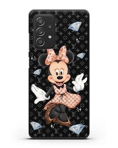 Чехол Минни Маус (Minnie Mouse) в платье Луи Витон (Louis Vuitton) силиконовый для Samsung Galaxy A53