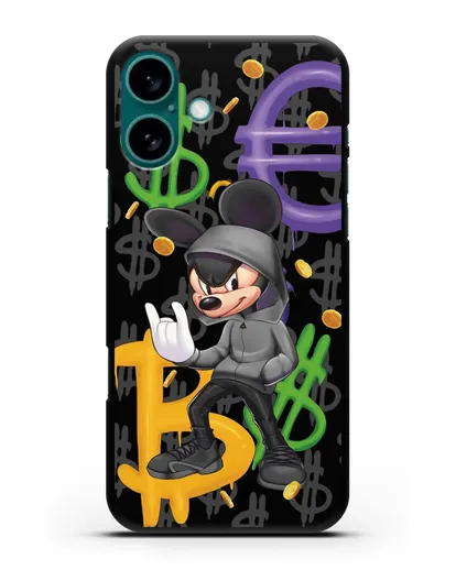 Чехол Богатый Минни Маус (Minnie Mouse) силиконовый для iPhone 16 Plus