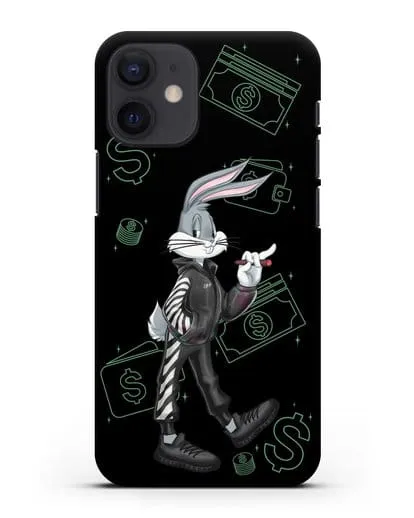 Чехол Багз Банни (Bugs Bunny) в костюме Off-White силиконовый для iPhone 12 mini
