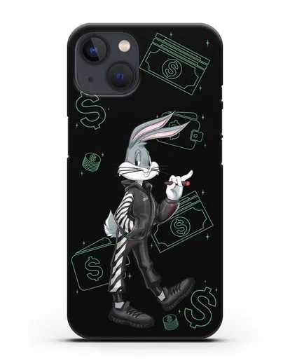 Чехол Багз Банни (Bugs Bunny) в костюме Off-White силиконовый для iPhone 13