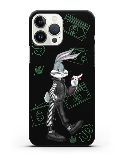 Чехол Багз Банни (Bugs Bunny) в костюме Off-White силиконовый для iPhone 13 Pro Max