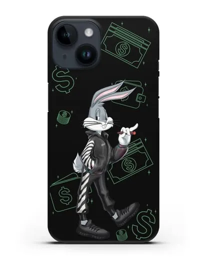 Чехол Багз Банни (Bugs Bunny) в костюме Off-White силиконовый для iPhone 14