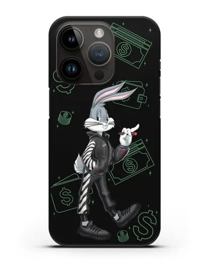 Чехол Багз Банни (Bugs Bunny) в костюме Off-White силиконовый для iPhone 14 Pro
