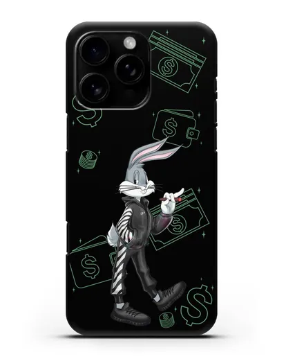 Чехол Багз Банни (Bugs Bunny) в костюме Off-White силиконовый для iPhone 16 Pro Max
