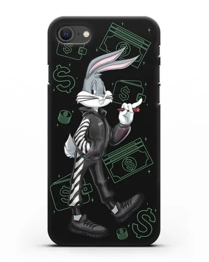Чехол Багз Банни (Bugs Bunny) в костюме Off-White силиконовый для iPhone SE 2020