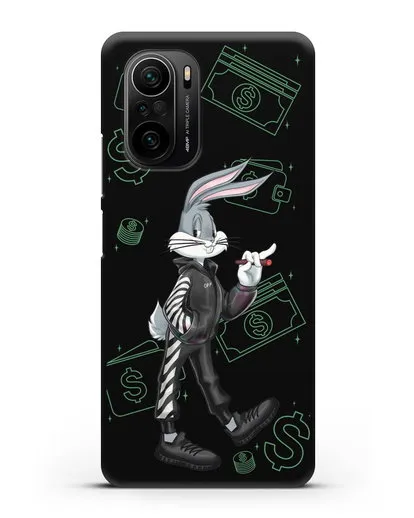 Чехол Багз Банни (Bugs Bunny) в костюме Off-White силиконовый для Xiaomi Poco F3