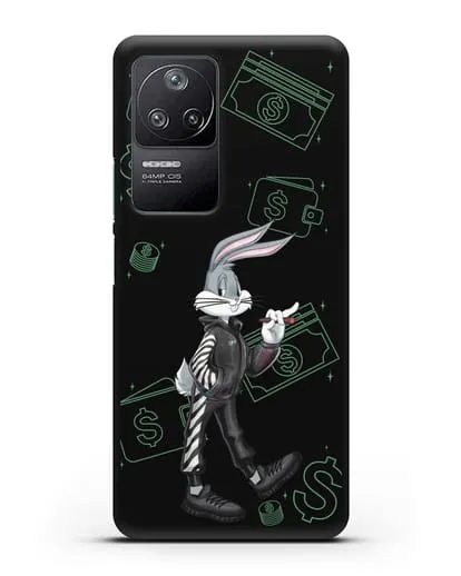 Чехол Багз Банни (Bugs Bunny) в костюме Off-White силиконовый для Xiaomi Poco F4