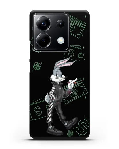 Чехол Багз Банни (Bugs Bunny) в костюме Off-White силиконовый для Xiaomi Poco X6