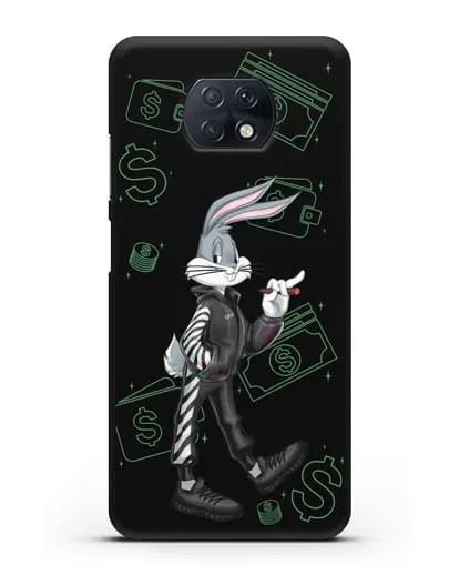 Чехол Багз Банни (Bugs Bunny) в костюме Off-White силиконовый для Xiaomi Redmi Note 9T