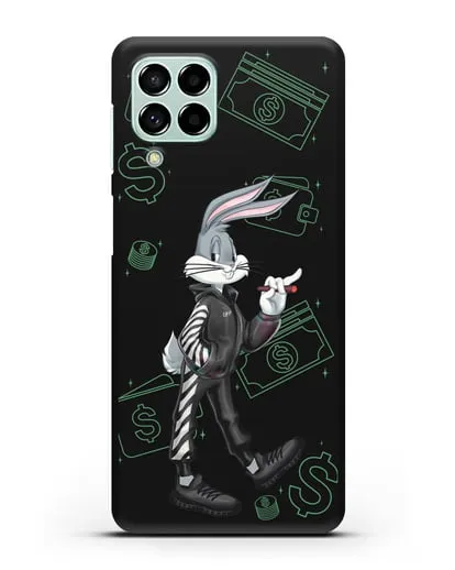 Чехол Багз Банни (Bugs Bunny) в костюме Off-White силиконовый для Samsung Galaxy M53 [SM-M536]