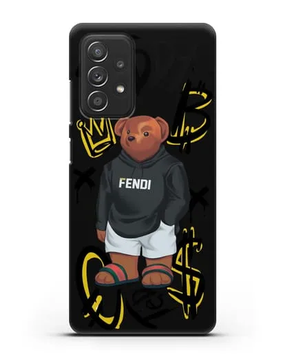 Чехол Медведь Тедди в сандалях Гуччи (Gucci) силиконовый для Samsung Galaxy A53