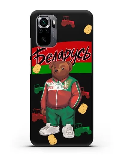 Чехол Медведь Тедди в костюме сборной Республики Беларусь силиконовый для Xiaomi Poco M5s