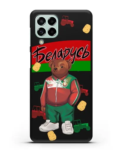 Чехол Медведь Тедди в костюме сборной Республики Беларусь силиконовый для Samsung Galaxy M53 [SM-M536]