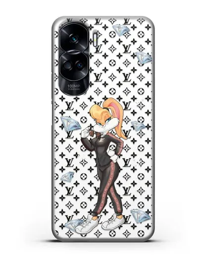 Чехол Лола Банни (Lolla Bunny) в спортивном костюме Луи Витон (Louis Vuitton) силиконовый для Honor 90 Lite