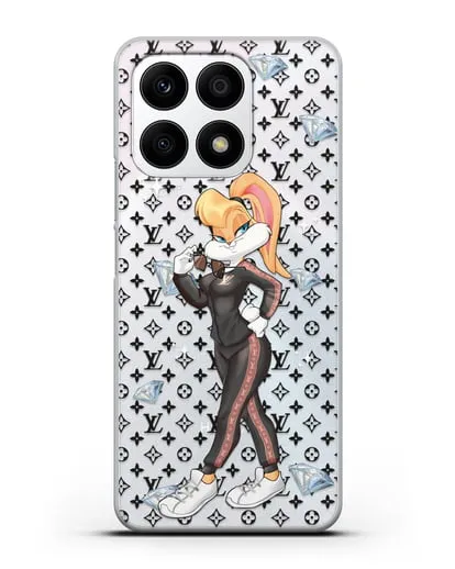 Чехол Лола Банни (Lolla Bunny) в спортивном костюме Луи Витон (Louis Vuitton) силиконовый для Honor X8a