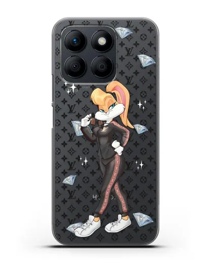 Чехол Лола Банни (Lolla Bunny) в спортивном костюме Луи Витон (Louis Vuitton) силиконовый для Honor X8b