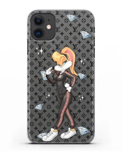 Чехол Лола Банни (Lolla Bunny) в спортивном костюме Луи Витон (Louis Vuitton) силиконовый для iPhone 11