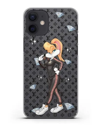 Чехол Лола Банни (Lolla Bunny) в спортивном костюме Луи Витон (Louis Vuitton) силиконовый для iPhone 12 mini