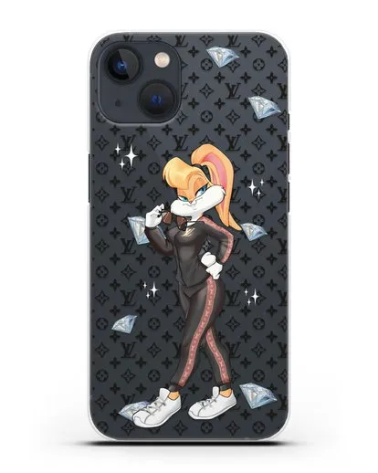 Чехол Лола Банни (Lolla Bunny) в спортивном костюме Луи Витон (Louis Vuitton) силиконовый для iPhone 13