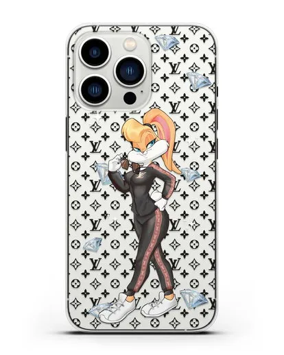 Чехол Лола Банни (Lolla Bunny) в спортивном костюме Луи Витон (Louis Vuitton) силиконовый для iPhone 13 Pro
