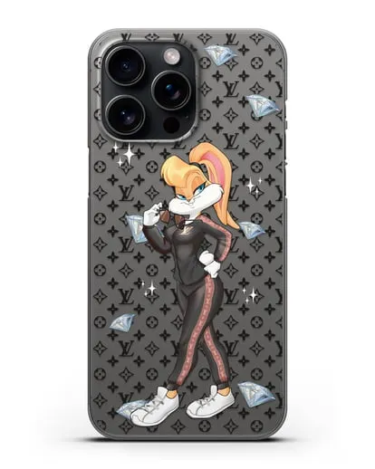 Чехол Лола Банни (Lolla Bunny) в спортивном костюме Луи Витон (Louis Vuitton) силиконовый для iPhone 15 Pro Max