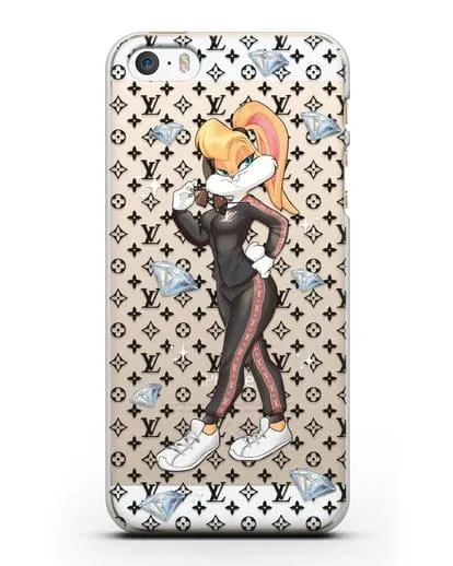 Чехол Лола Банни (Lolla Bunny) в спортивном костюме Луи Витон (Louis Vuitton) силиконовый для iPhone 5/5s/SE