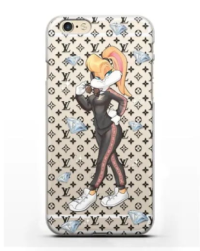Чехол Лола Банни (Lolla Bunny) в спортивном костюме Луи Витон (Louis Vuitton) силиконовый для iPhone 6s