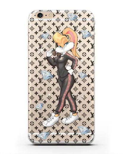 Чехол Лола Банни (Lolla Bunny) в спортивном костюме Луи Витон (Louis Vuitton) силиконовый для iPhone 6 Plus