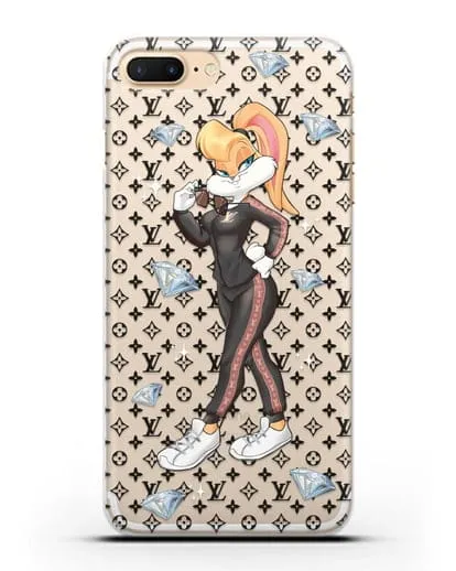 Чехол Лола Банни (Lolla Bunny) в спортивном костюме Луи Витон (Louis Vuitton) силиконовый для iPhone 8 Plus