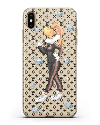 Чехол Лола Банни (Lolla Bunny) в спортивном костюме Луи Витон (Louis Vuitton) силиконовый для iPhone XS Max