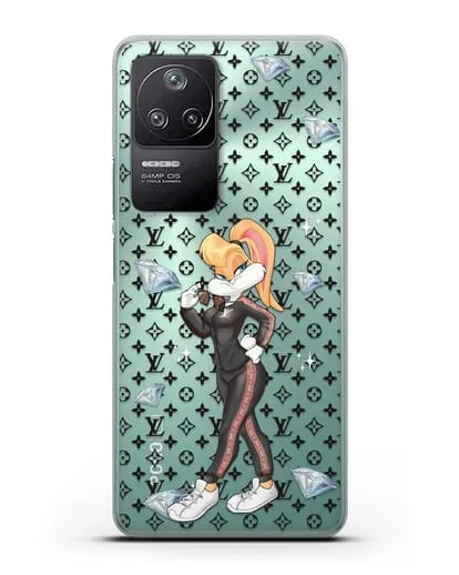 Чехол Лола Банни (Lolla Bunny) в спортивном костюме Луи Витон (Louis Vuitton) силиконовый для Xiaomi Poco F4