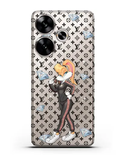 Чехол Лола Банни (Lolla Bunny) в спортивном костюме Луи Витон (Louis Vuitton) силиконовый для Xiaomi Poco F6