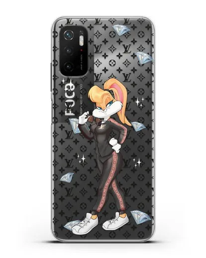 Чехол Лола Банни (Lolla Bunny) в спортивном костюме Луи Витон (Louis Vuitton) силиконовый для Xiaomi Poco M3 Pro