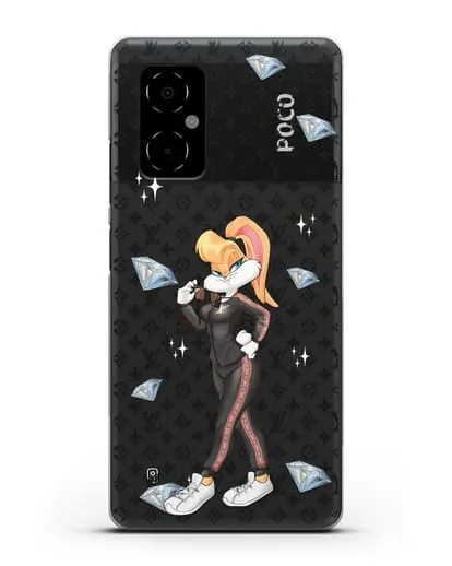 Чехол Лола Банни (Lolla Bunny) в спортивном костюме Луи Витон (Louis Vuitton) силиконовый для Xiaomi Poco M4 5G