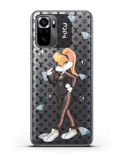 Чехол Лола Банни (Lolla Bunny) в спортивном костюме Луи Витон (Louis Vuitton) силиконовый для Xiaomi Poco M5s