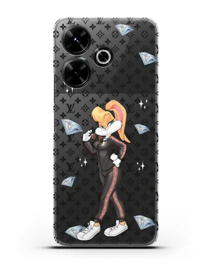 Чехол Лола Банни (Lolla Bunny) в спортивном костюме Луи Витон (Louis Vuitton) силиконовый для Xiaomi Poco M6