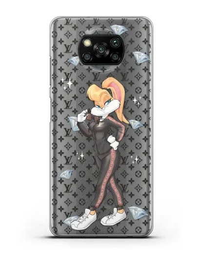 Чехол Лола Банни (Lolla Bunny) в спортивном костюме Луи Витон (Louis Vuitton) силиконовый для Xiaomi Poco X3