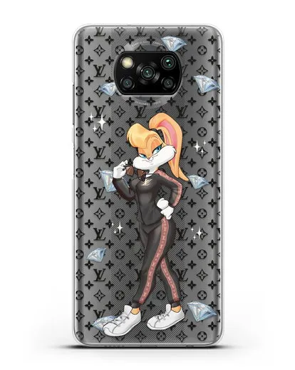 Чехол Лола Банни (Lolla Bunny) в спортивном костюме Луи Витон (Louis Vuitton) силиконовый для Xiaomi Poco X3 Pro