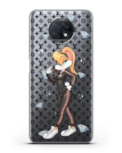 Чехол Лола Банни (Lolla Bunny) в спортивном костюме Луи Витон (Louis Vuitton) силиконовый для Xiaomi Redmi Note 9T